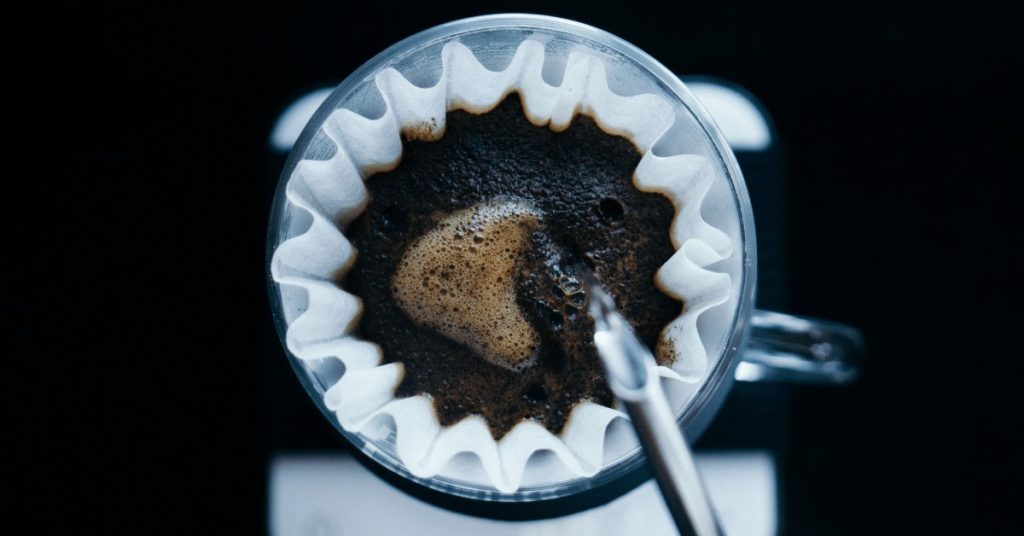 kalita wave brewing setup from above