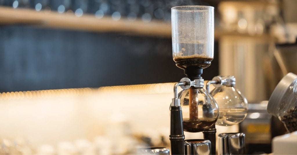 siphon brewing setup