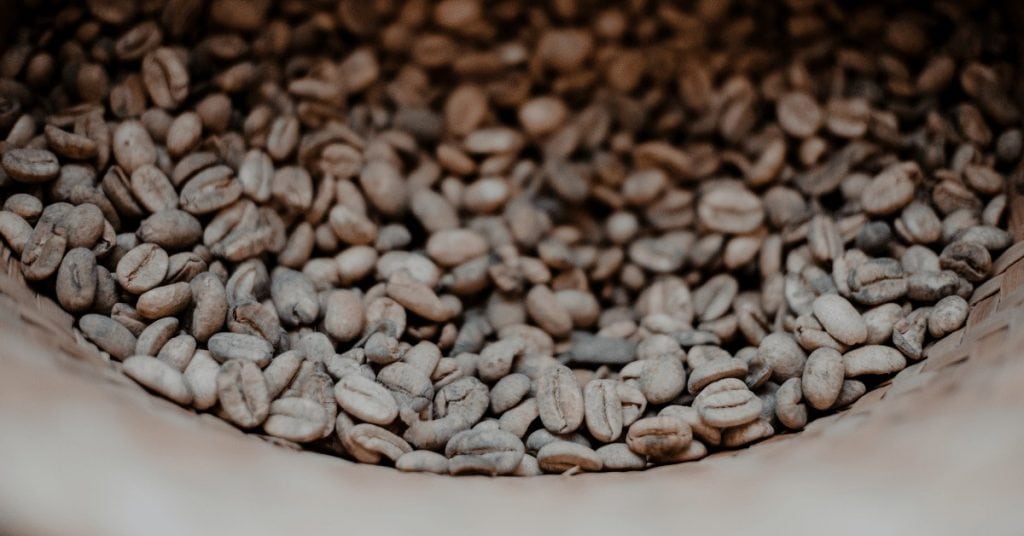 coffee beans in a basket