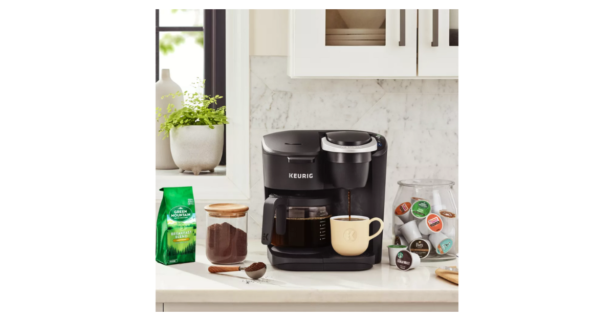 keurig coffee maker in the kitchen