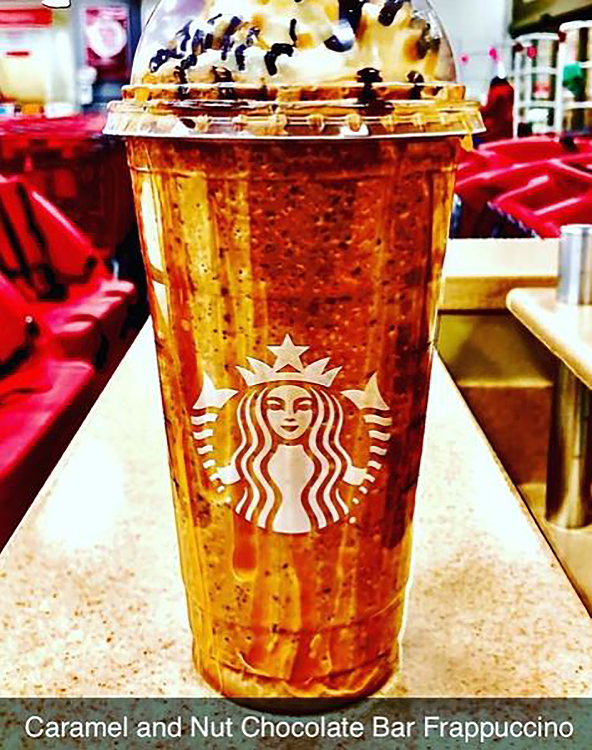 Caramel and Nut Chocolate Bar Frappuccino