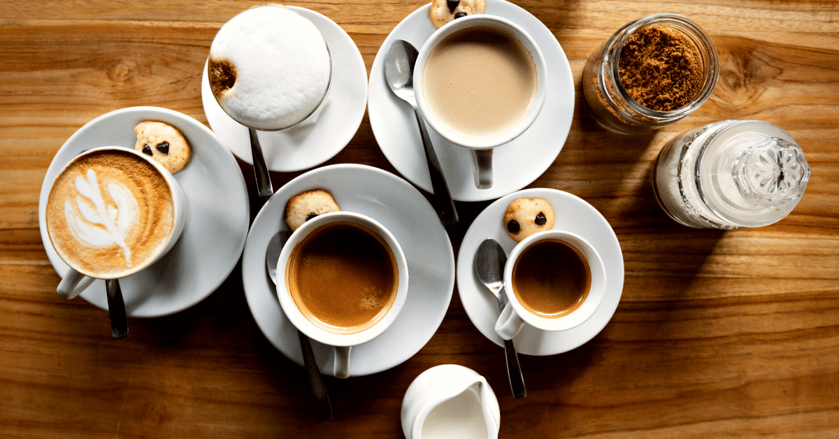 different types of coffee drinks