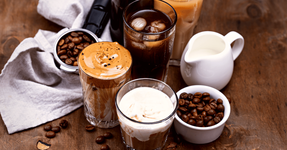 different coffee drinks