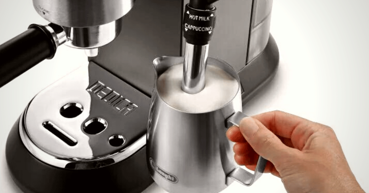 frothing milk on delonghi dedica