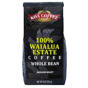 Koa 100% Waialua Estate Whole Bean Medium Roast Coffee 