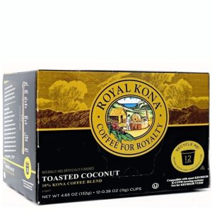 Royal Kona Toasted Coconut 10% Kona Blend Single Serve Coffee Pods