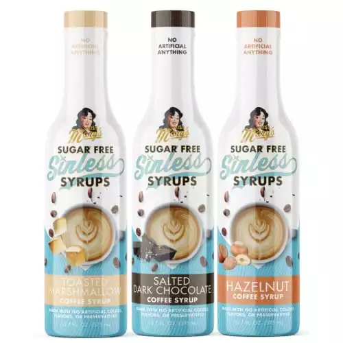 Sugar Free Fireside Favorites Sinless Syrup- Hazelnut, Toasted Marshmallow, Salted Dark Chocolate. Sugar Free Coffee Syrup, Keto Friendly, Zero Carbs, Plant Based, Natural & Organic Ingredients