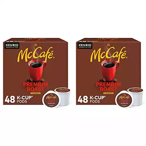 McCafé Premium Roast, Keurig Single Serve K-Cup Pods, Medium Roast Coffee Pods, 48 Count (Pack of 2)