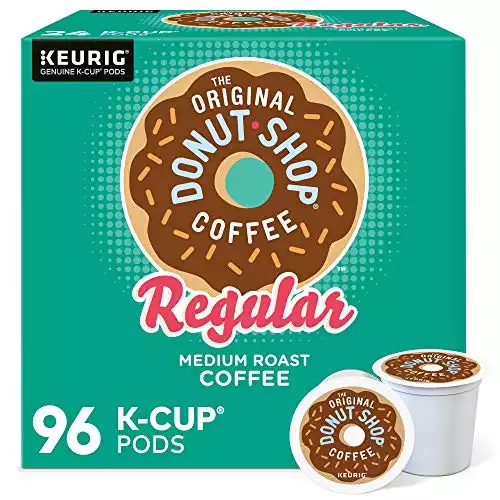 The Original Donut Shop Regular, Single-Serve Keurig K-Cup Pods, Medium Roast Coffee Pods, 24 Count (Pack of 4)