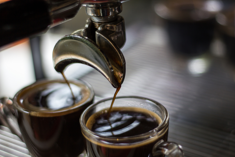 two of espresso cups with full of coffee