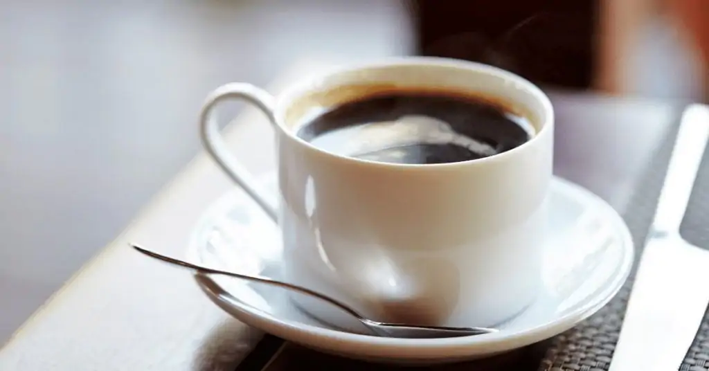 black coffee in white mug