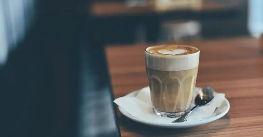 caffe latte in glass