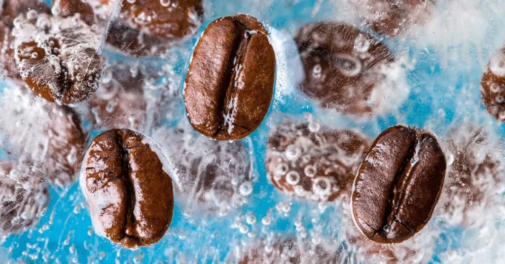 frozen coffee beans
