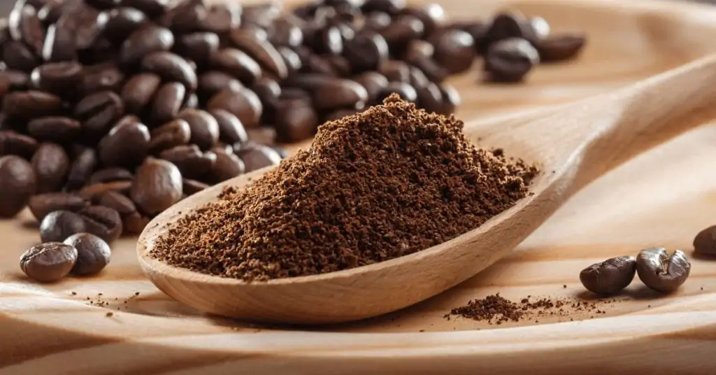 ground coffee and whole coffee beans