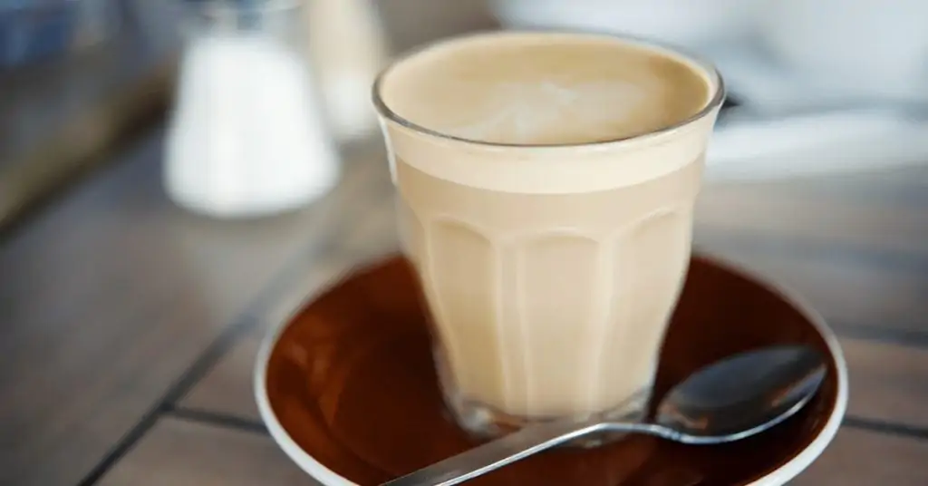 latte on a saucer