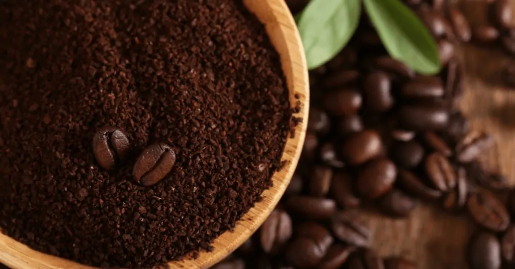 coffee grounds in a cup
