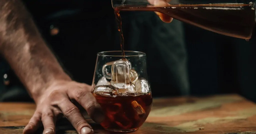 pouring cold brew