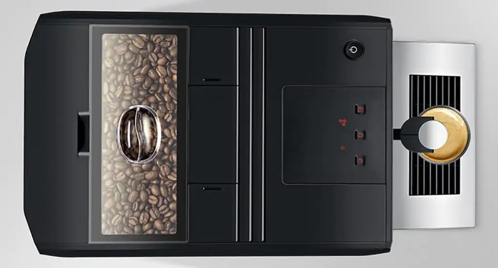 top view of a1 jura espresso machine