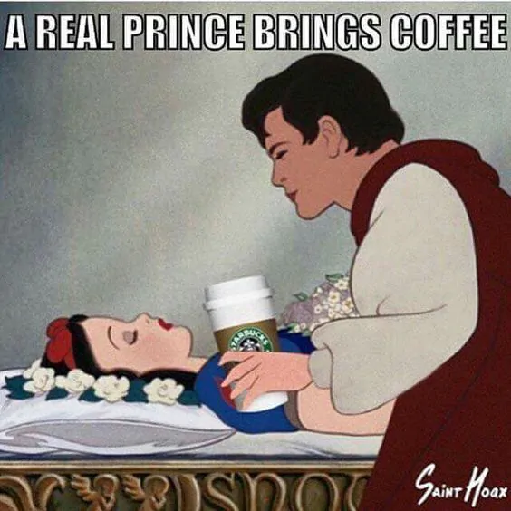 a prince brings coffee