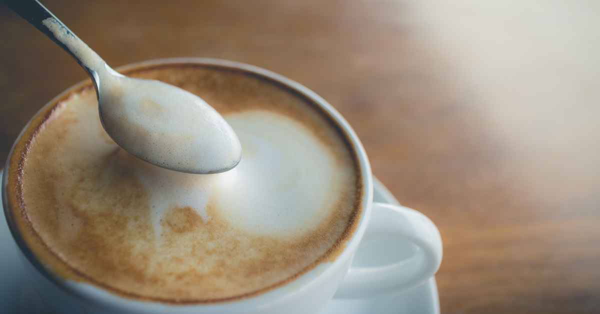 coffee with foam milk