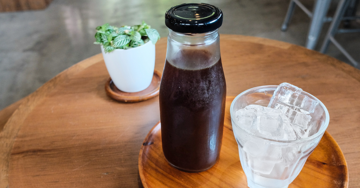 cold brew coffee in a bottle