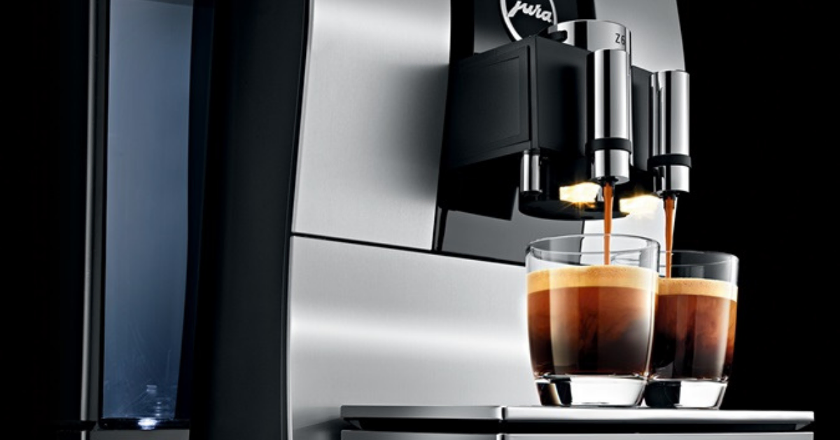 jura z6 espresso machine brewing coffee