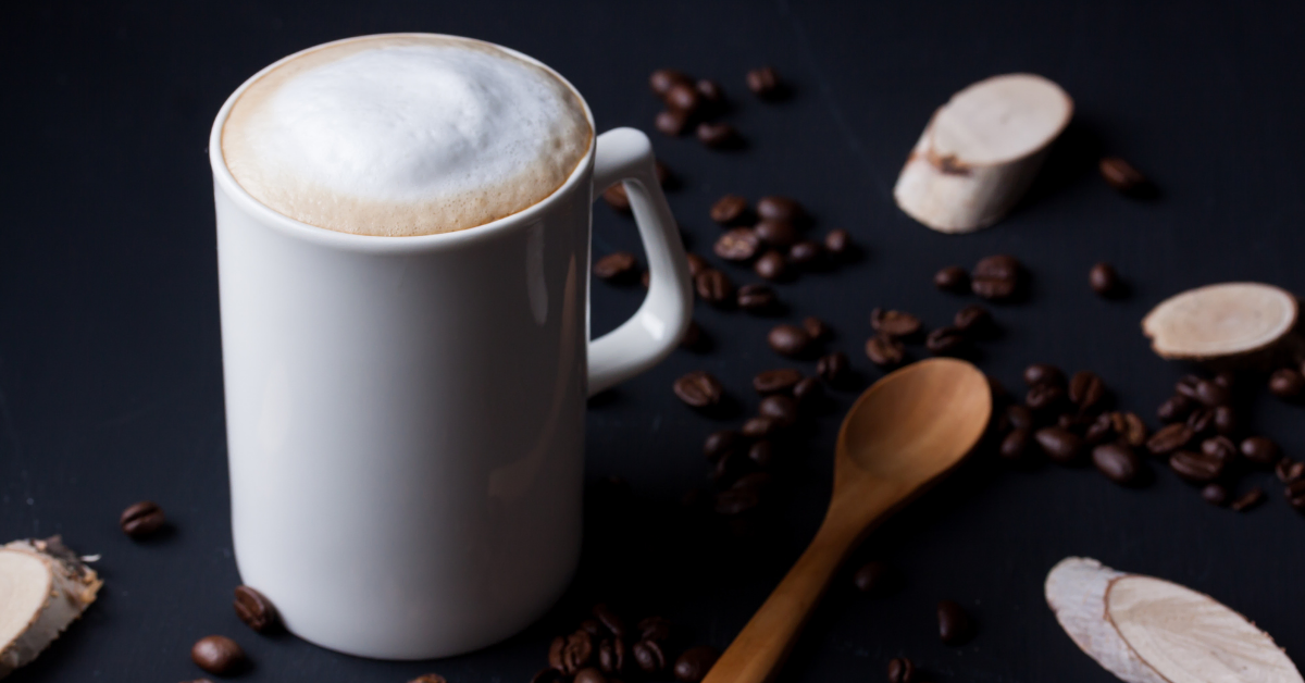 a mug of nespresso latte