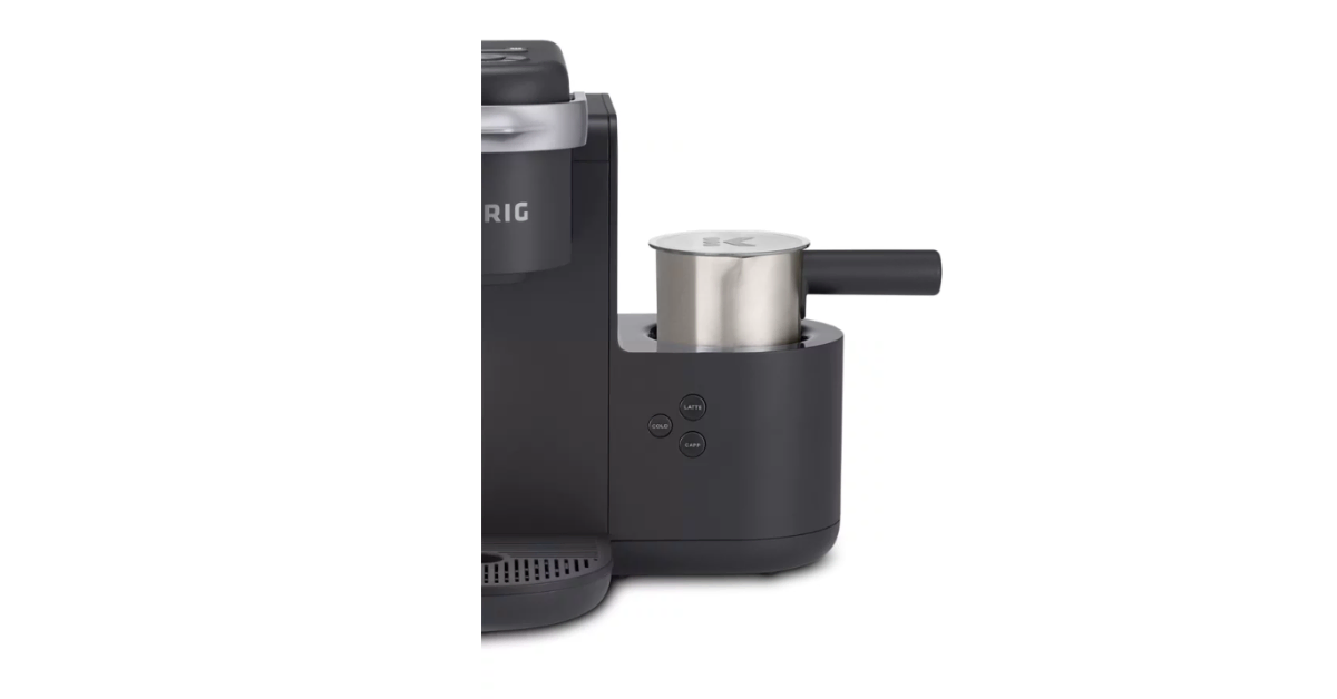 keuring coffee maker with milk frother