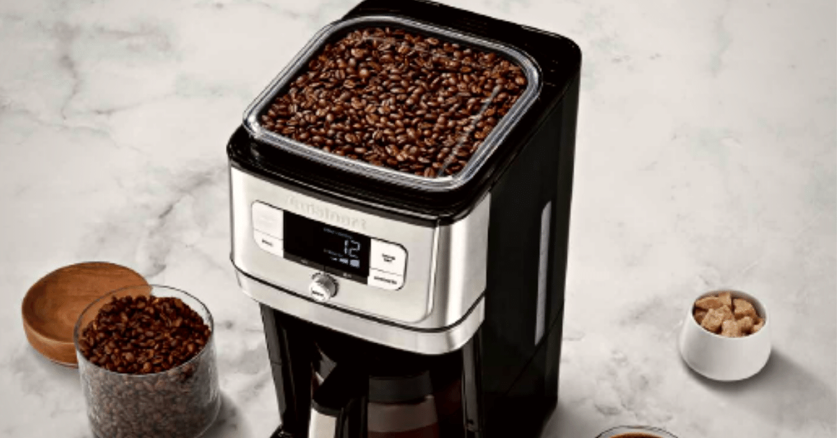 coffee beans in cuisinart coffee maker