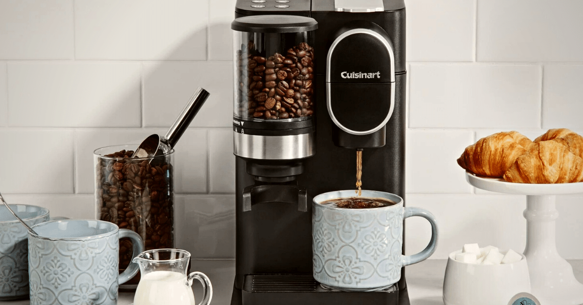 cuisinart coffee maker pouring coffee