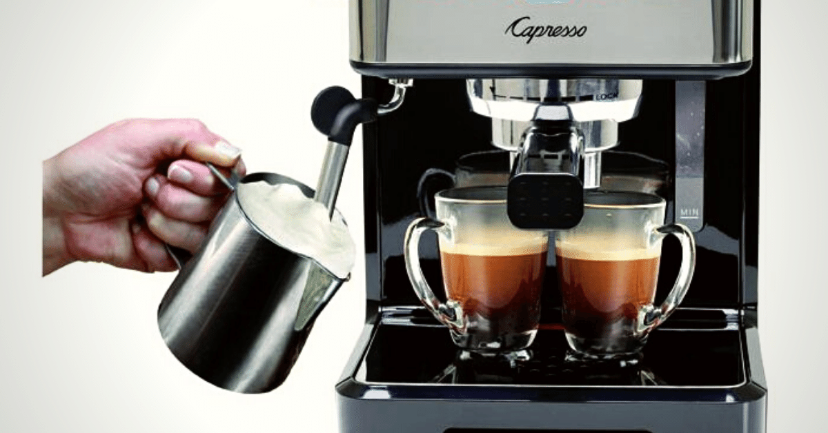 frothing milk on Capresso Ultima Pro espresso machine