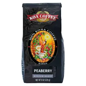 KOA Coffee Peaberry Medium Roast 100% Kona Coffee