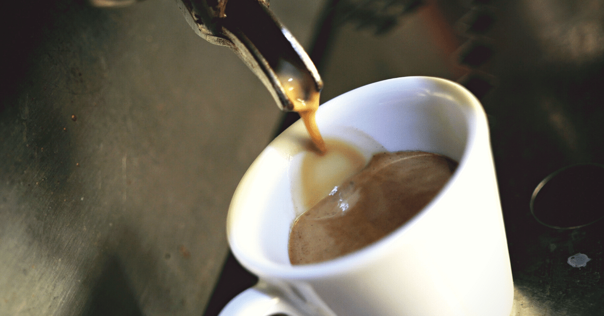 coffee machine preparing espresso