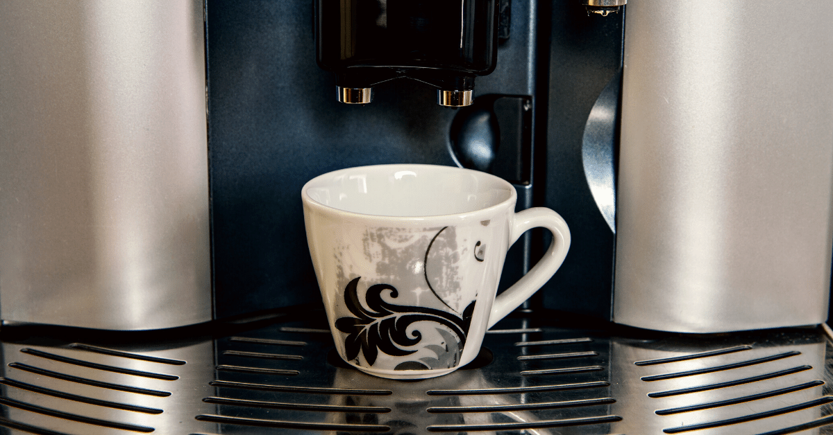 espresso machine and cup