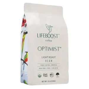 Lifeboost Optimist Light Roast Organic Coffee 