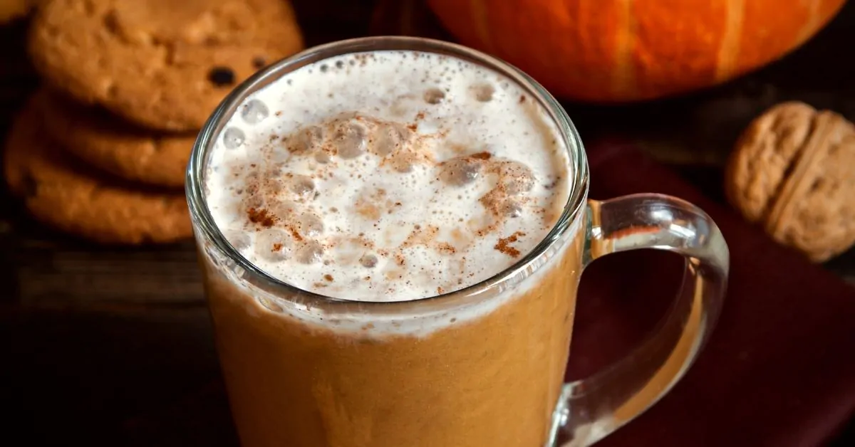 coffee with pumpkin cold foam