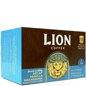 Lion Decaf Vanilla Macadamia Single Serve Coffee Pods 
