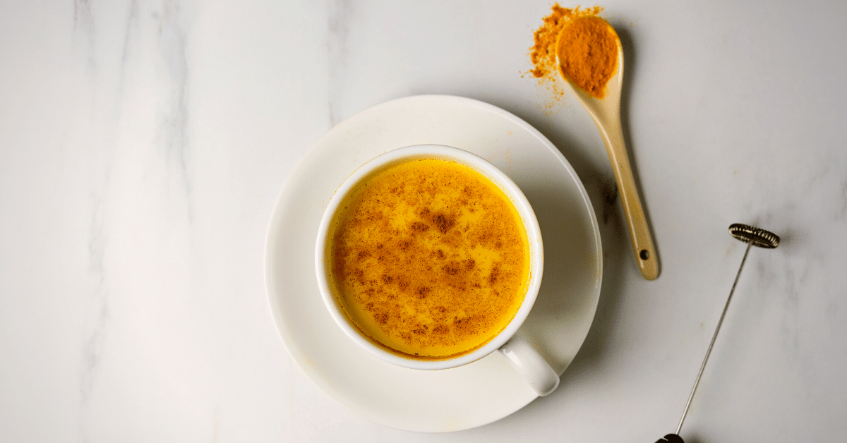 cup of coffee with turmeric
