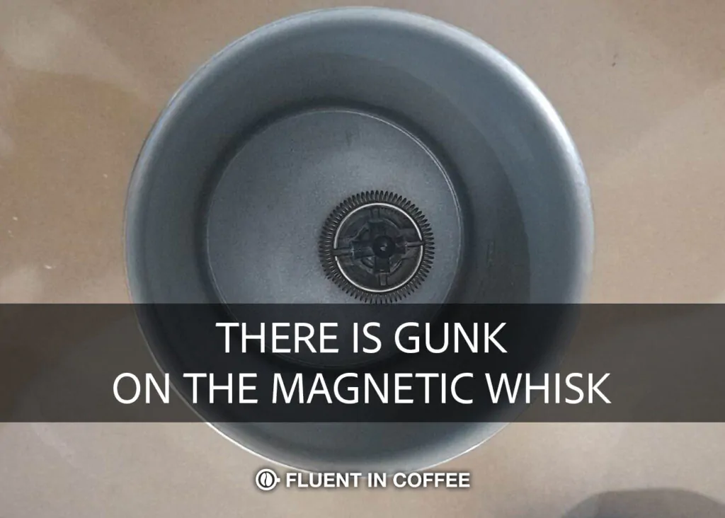 There is gunk on the magnetic whisk