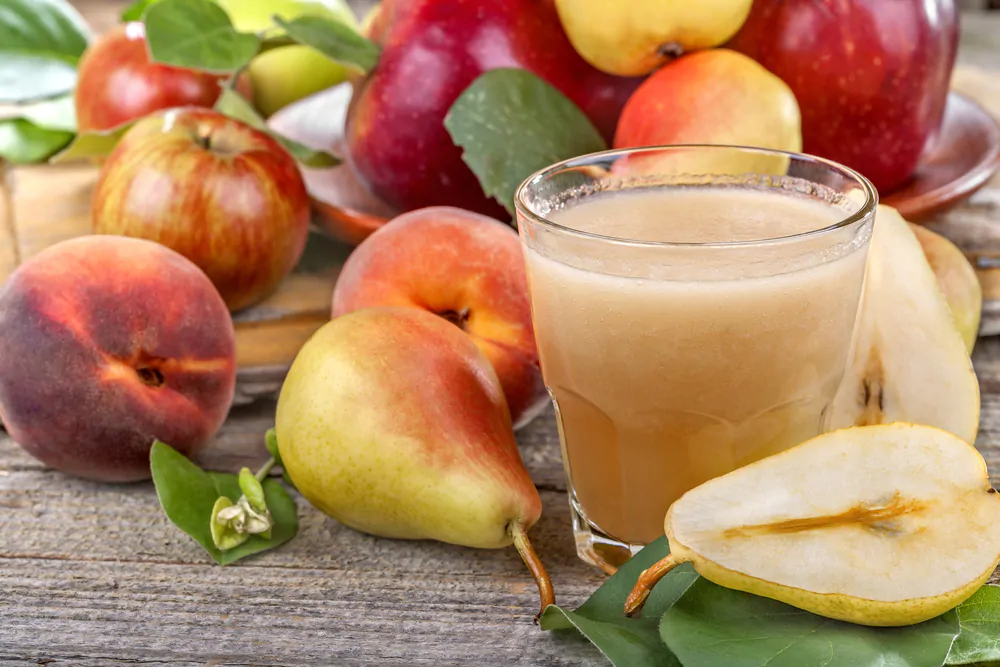 juice made from  pears, apples and peaches